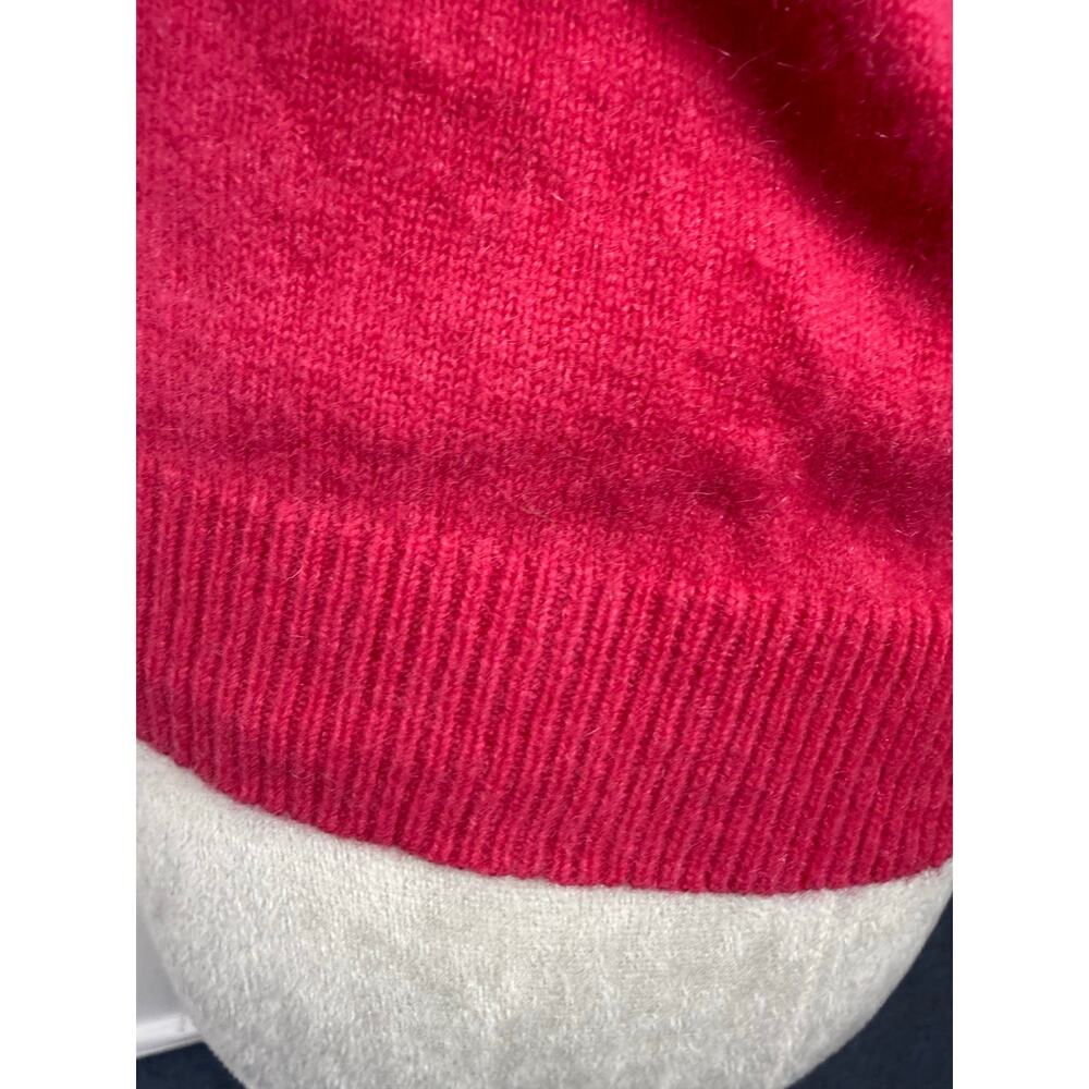 Garnet Hill Cashmere Pullover Sweater Poppy Pink Ballet Neck Size Small - Picture 5 of 9